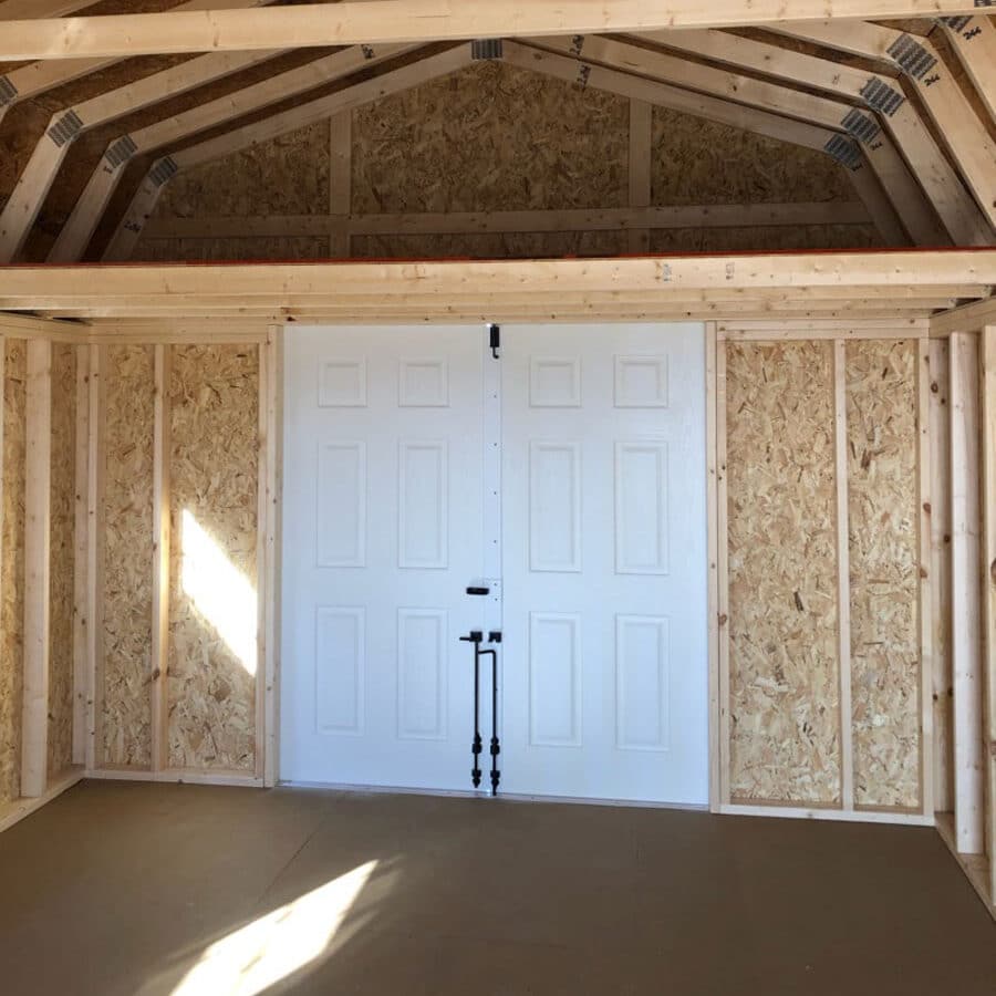 High barn loft above porch