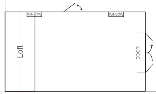 10'x20' High Barn Wood Panel Shed