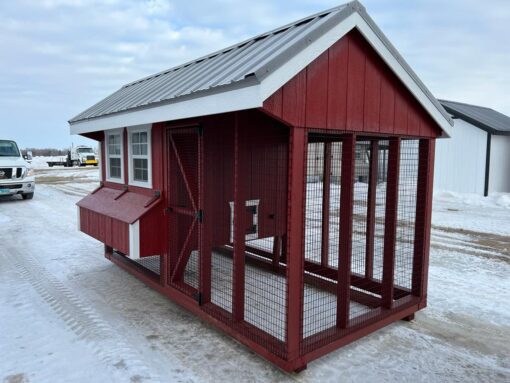 6'x12' Quaker Chicken Coop Combo