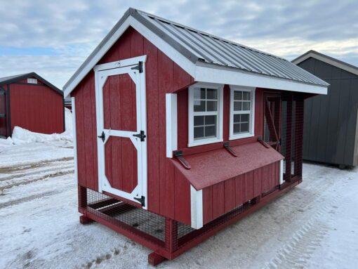 6'x12' Quaker Chicken Coop Combo