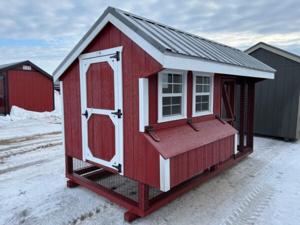 6'x12' Quaker Chicken Coop Combo