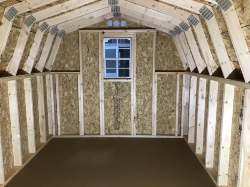 8'x12' Low Barn Wood Panel Shed