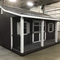 14'x20' Farmhouse Wood Panel Porch