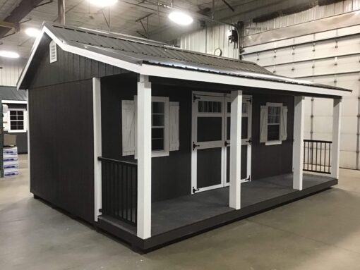 14'x20' Farmhouse Wood Panel Porch