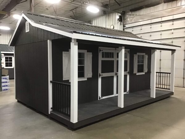 14'x20' Farmhouse Wood Panel Porch