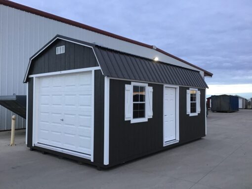 12'x20' High Barn Wood Panel Garage