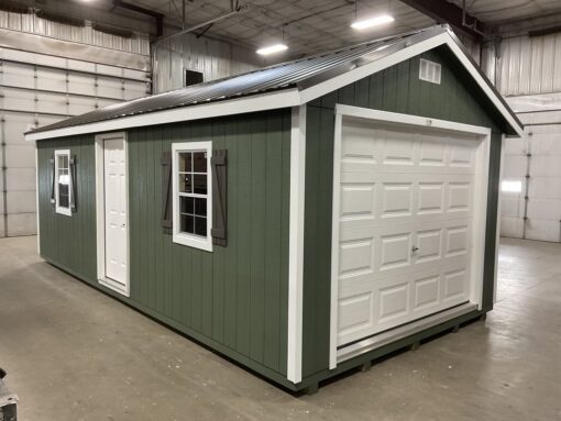 12'x24' Ranch Gable Wood Panel Garage