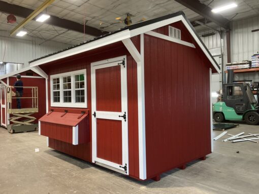8'x12' Quaker Gable Wood Panel Chicken Coop