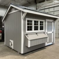 8'x12' Quaker Gable Wood Panel Chicken Coop