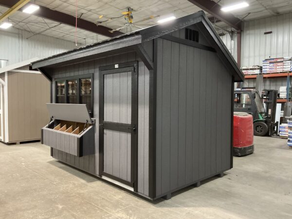 8'x12' Quaker Gable Wood Panel Chicken Coop
