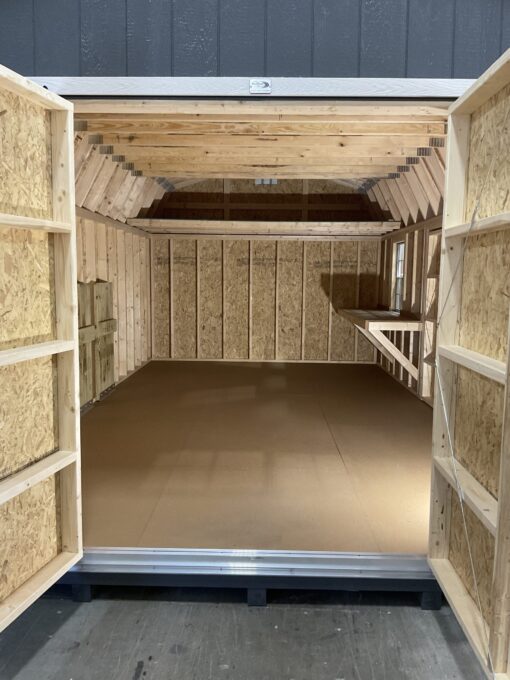 12'x20' High Barn Wood Panel Shed