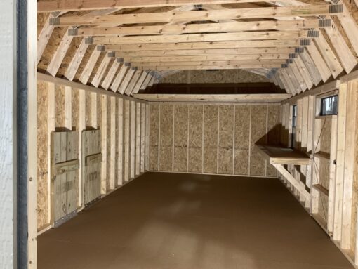 12'x24' High Barn Wood Panel Shed