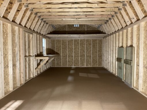 12'x24' High Barn Wood Panel Shed