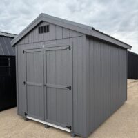 8'x12' Economy Ranch Gable Wood Shed