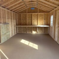 12'x20' Economy Ranch Gable Wood Shed