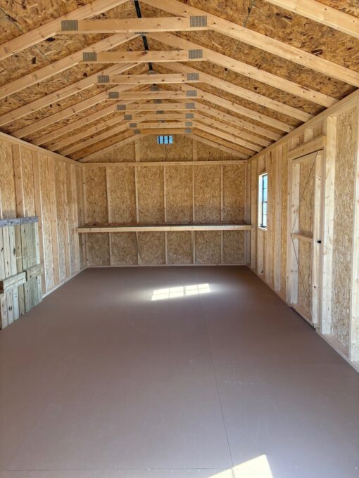 12'x24' Economy Ranch Gable Wood Shed