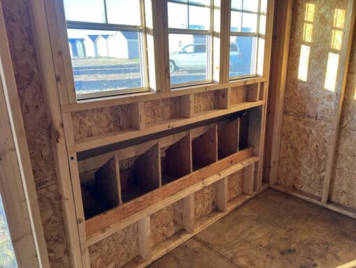 8'x12' Quaker Gable Wood Panel Chicken Coop