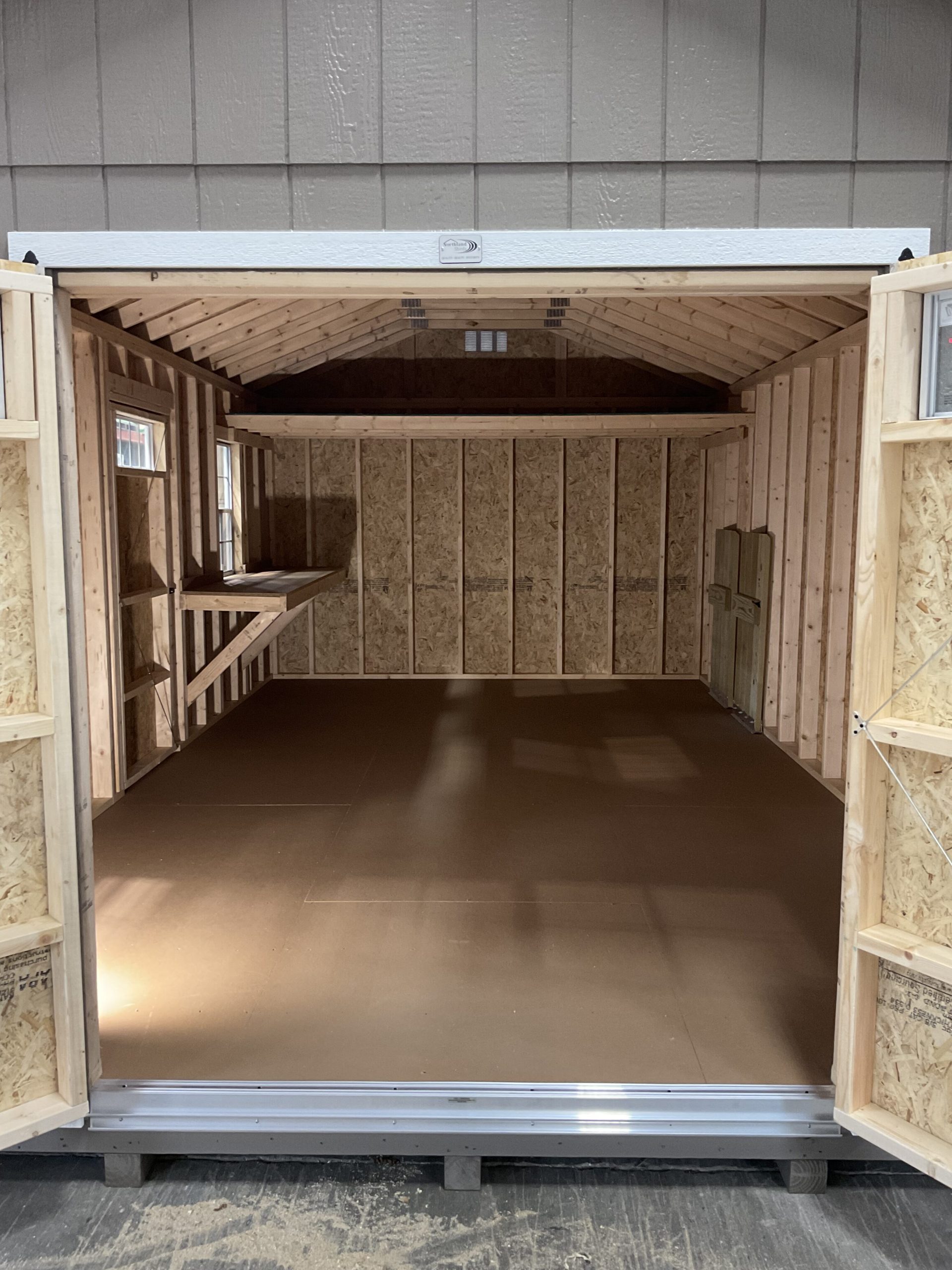 ノロイ プレミアム・エディション('05Entertainment FARM/… 12'x16' Ranch Gable Wood Panel Shed For Sale| #74526 | Northland Sheds