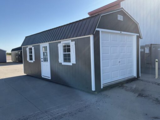 12'x24' High Barn Wood Panel Garage