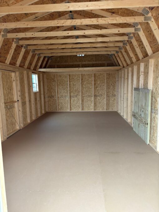 12'x24' Economy High Barn Wood Shed