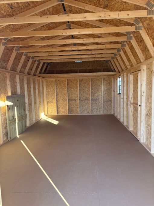 12'x24' Economy High Barn Wood Shed
