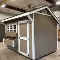 8'x12' Quaker Gable Wood Panel Chicken Coop