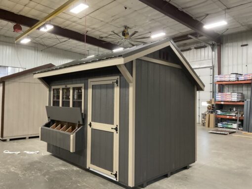 8'x12' Quaker Gable Wood Panel Chicken Coop