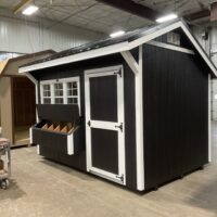 8'x12' Quaker Gable Wood Panel Chicken Coop