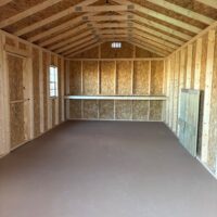 69826-2 12'x24' Economy Ranch Gable Wood Shed