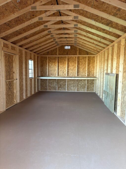 69826-2 12'x24' Economy Ranch Gable Wood Shed