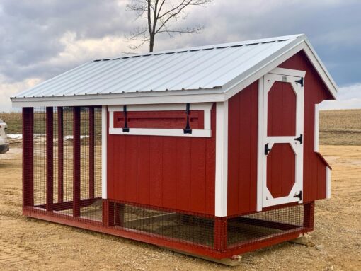 6'x12' Quaker Chicken Coop Combo