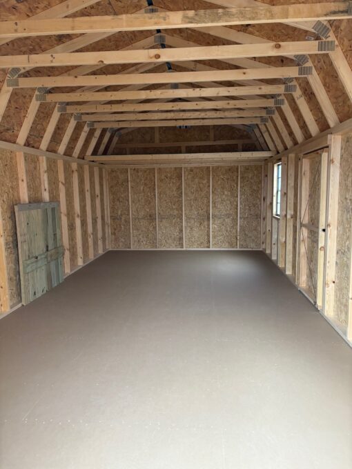 12'x24' Economy High Barn Wood Shed