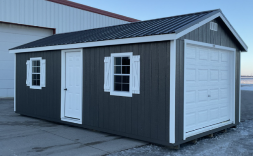 12'x24' Ranch Gable Wood Panel Garage