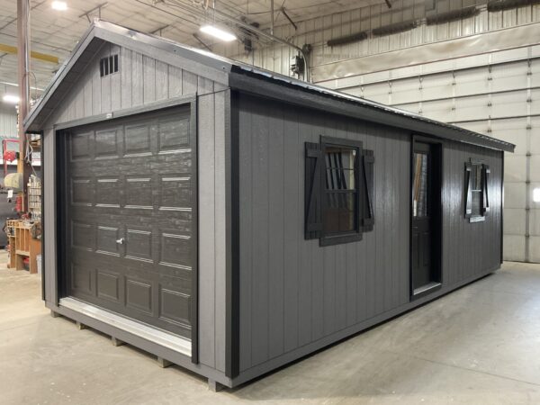 12'x24' Ranch Gable Wood Panel Garage