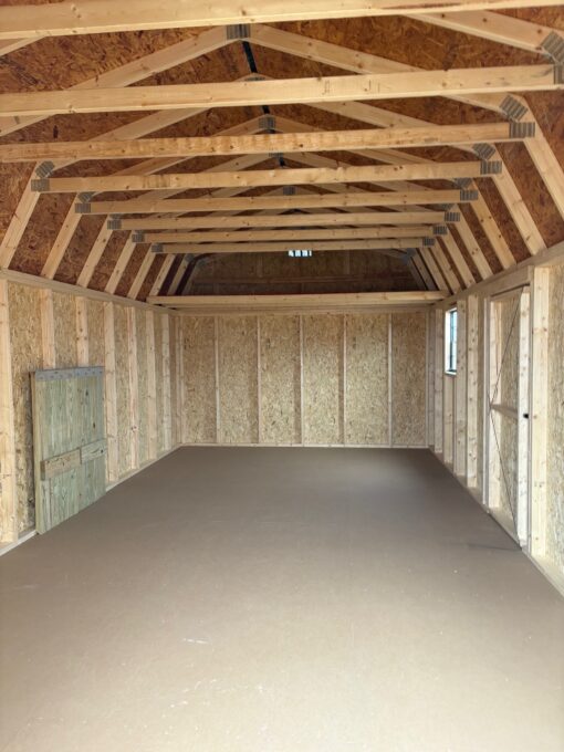 12'x24' Economy High Barn Wood Shed