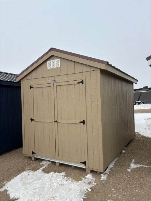 8'x12' Economy Ranch Gable Wood Shed