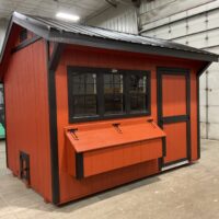 8'x12' Quaker Gable Wood Panel Chicken Coop