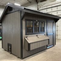 8'x12' Quaker Gable Wood Panel Chicken Coop