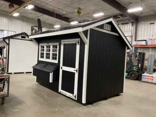 8'x12' Quaker Gable Wood Panel Chicken Coop