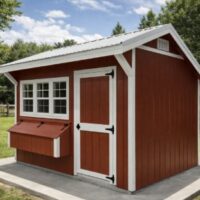 71266-11 8'x12' Quaker Gable Wood Panel Chicken Coop
