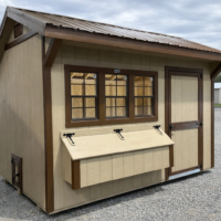 71274 8'x12' Quaker Gable Wood Panel Chicken Coop
