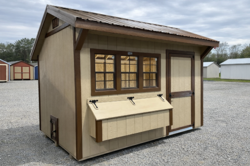 71274 8'x12' Quaker Gable Wood Panel Chicken Coop
