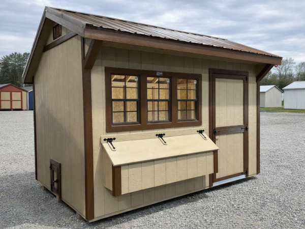 71274 8'x12' Quaker Gable Wood Panel Chicken Coop