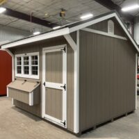 10'x12' Quaker Gable Wood Panel Chicken Coop