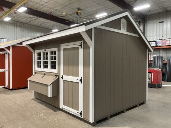 71381 10'x12' Quaker Gable Wood Panel Chicken Coop