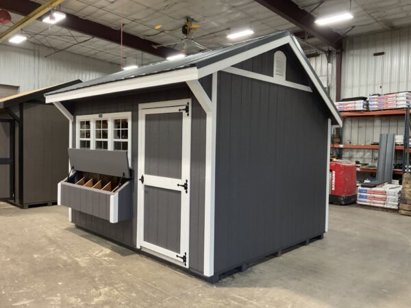 10'x12' Quaker Gable Wood Panel Chicken Coop