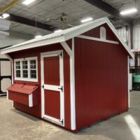 10'x12' Quaker Gable Wood Panel Chicken Coop