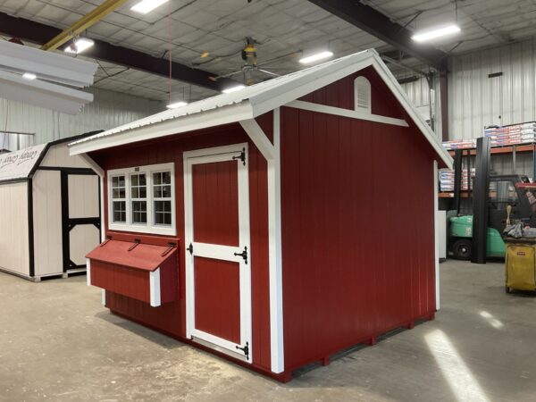10'x12' Quaker Gable Wood Panel Chicken Coop