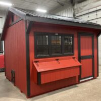 10'x12' Quaker Gable Wood Panel Chicken Coop