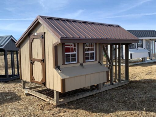 7'x12' Quaker Chicken Coop Combo